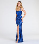 Lottie Sequin Lace-Up Mermaid Dress